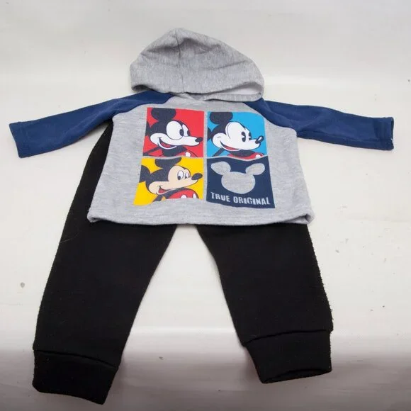 Disney Baby Mickey Hoodie 18M + Black Jogger Pants 24M – Mix‑n‑Match Set - Picture 4 of 6